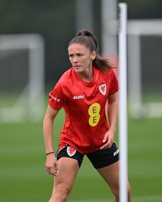 121026 - Wales Women Football Training - Chloe Williams during training head of their sides World Cup play-off match against Albania