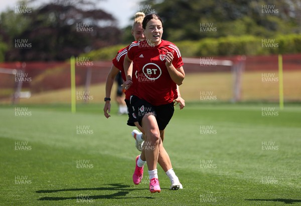 140621 - Wales Women Football Training - Angharad James during training