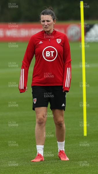 140921 - Wales Women Football Training Session - Helen Ward of Wales during a training session ahead of their opening 2023 FIFA Women�s World Cup Qualifying Round matches against Kazakhstan and Estonia