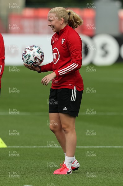 140921 - Wales Women Football Training Session - Morgan Rogers of Wales during a training session ahead of their opening 2023 FIFA Women�s World Cup Qualifying Round matches against Kazakhstan and Estonia