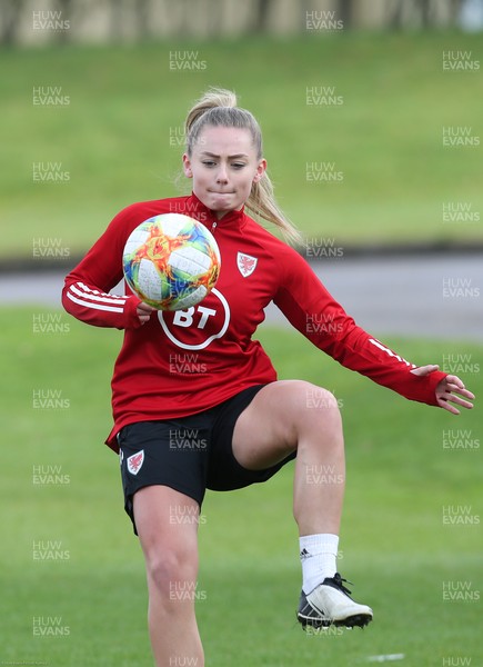 170221 - Wales Women Football Training Session - Charlie Estcourt during a Wales Women training session