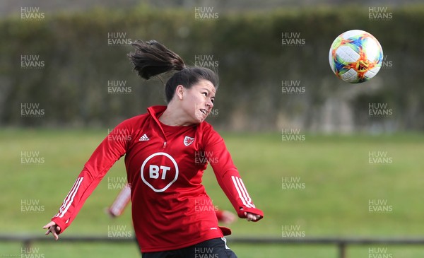 170221 - Wales Women Football Training Session - Ffion Morgan during a Wales Women training session
