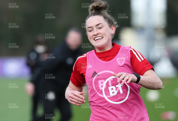 170221 - Wales Women Football Training Session - Rachel Rowe during a Wales Women training session