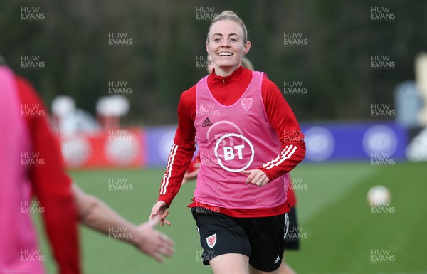 170221 - Wales Women Football Training Session - Sophie Ingle during a Wales Women training session