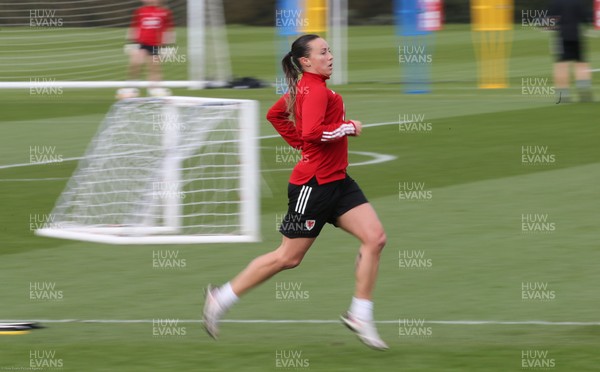 170221 - Wales Women Football Training Session - Natasha Harding during a Wales Women training session