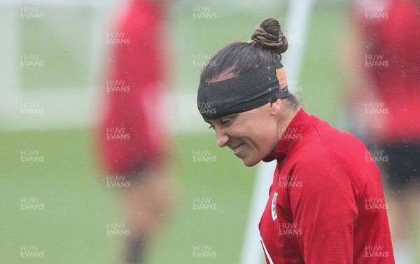191021 - Wales Women Football Training - Natasha Harding during a Wales Women training session ahead of the World Cup Qualifying matches against Slovenia and Estonia