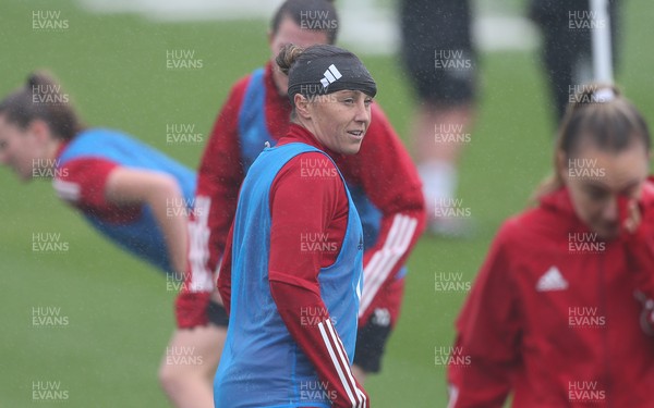 191021 - Wales Women Football Training - Natasha Harding during a Wales Women training session ahead of the World Cup Qualifying matches against Slovenia and Estonia