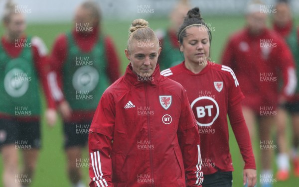 191021 - Wales Women Football Training - Sophie Ingle during a training session ahead of the World Cup Qualifying matches against Slovenia and Estonia