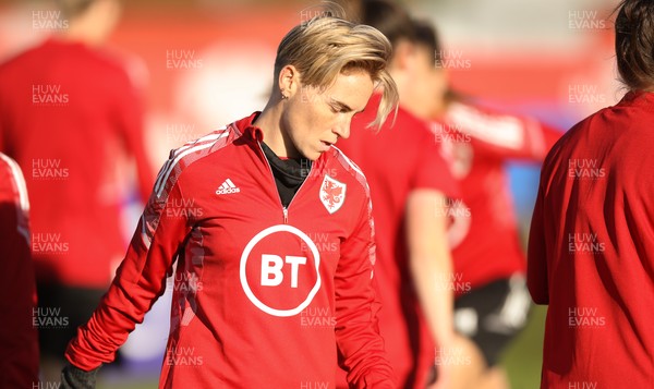 231121 - Wales Women Football Training - Jessica Fishlock of Wales during a training session ahead of their World Cup qualifying match against Greece