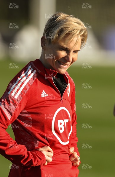 231121 - Wales Women Football Training - Jessica Fishlock of Wales during a training session ahead of their World Cup qualifying match against Greece
