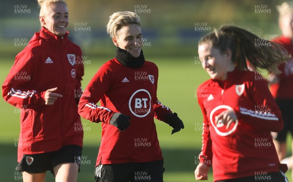 261120 - Wales Women Football Training session - Jess Fishlock during a training session ahead of their Women's European Championship Qualifying match against Belarus on the 1st December