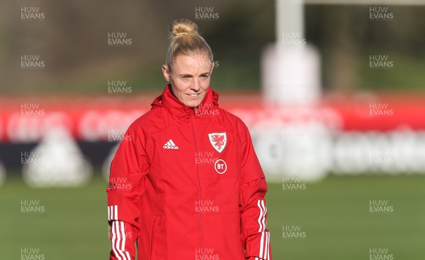 261120 - Wales Women Football Training session - Sophie Ingle during a training session ahead of their Women's European Championship Qualifying match against Belarus on the 1st December