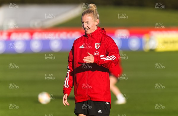261120 - Wales Women Football Training session - Sophie Ingle during a training session ahead of their Women's European Championship Qualifying match against Belarus on the 1st December
