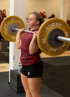 140426 - Wales Women Gym and Dojo Training session - Molly Reardon during a gym session ahead of their match against France 