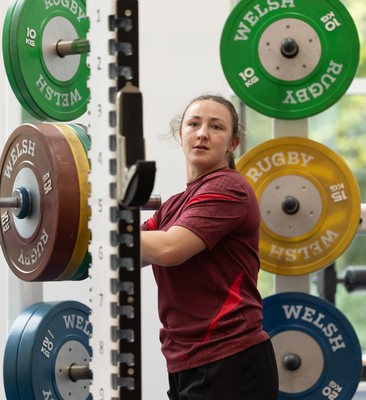 140426 - Wales Women Gym and Dojo Training session - Kendall Waudby during a gym session ahead of their match against France 