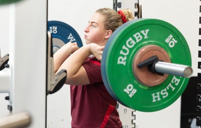 140426 - Wales Women Gym and Dojo Training session - Molly Reardon during a gym session ahead of their match against France 