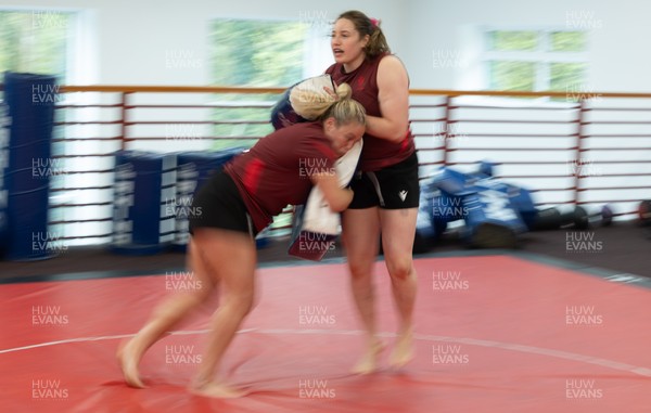140426 - Wales Women Gym and Dojo Training session - Gwen Crabb during a gym and dojo training session ahead of their match against France 