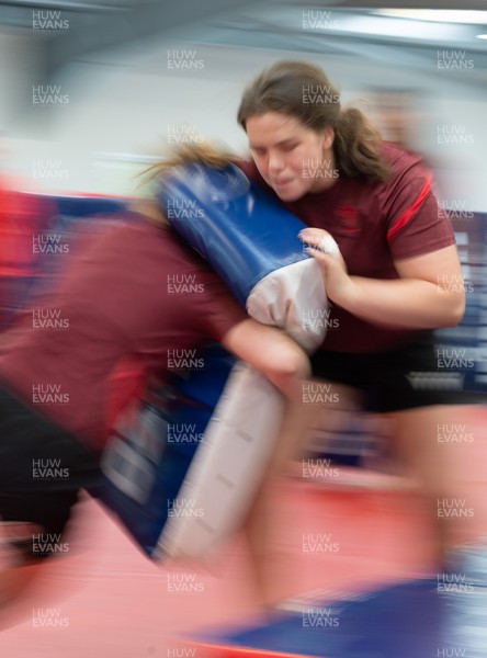140426 - Wales Women Gym and Dojo Training session - Maisie Davies during a gym and dojo training session ahead of their match against France 