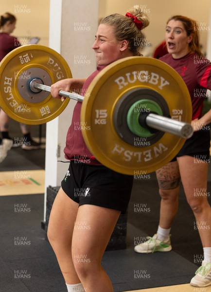 140426 - Wales Women Gym and Dojo Training session - Molly Reardon during a gym session ahead of their match against France 