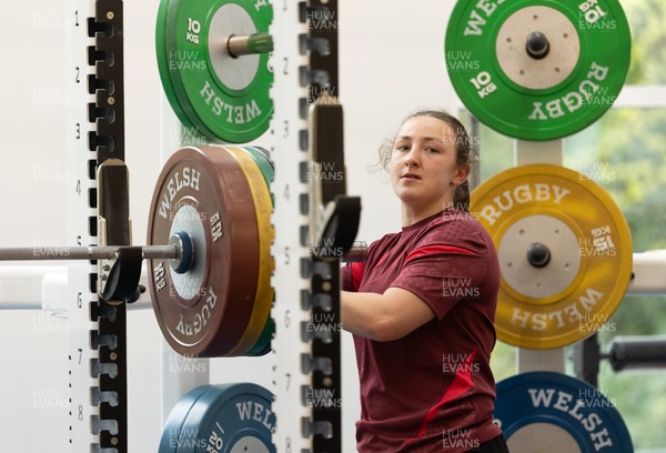 140426 - Wales Women Gym and Dojo Training session - Kendall Waudby during a gym session ahead of their match against France 