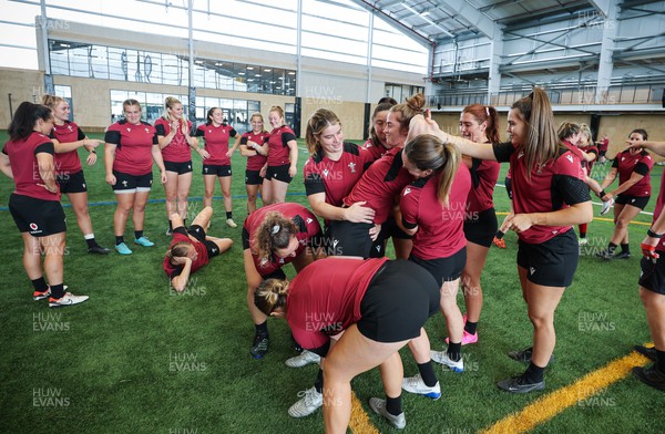 131023 - Wales Women Conditioning Session - during a gym session on their first full day in Wellington, New Zealand ahead of the start of WXV1