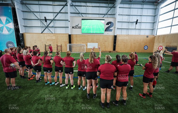 131023 - Wales Women Conditioning Session - The Wales squad during a skills and conditioning session on Wales’ first full day in Wellington, New Zealand ahead of the start of WXV1