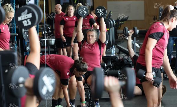 131023 - Wales Women Conditioning Session - Carys Phillips during a gym session on Wales’ first full day in Wellington, New Zealand ahead of the start of WXV1