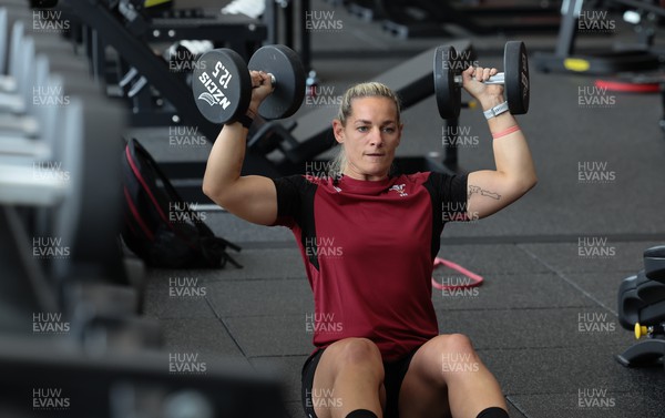 131023 - Wales Women Conditioning Session - Kerin Lake during a gym session on Wales’ first full day in Wellington, New Zealand ahead of the start of WXV1