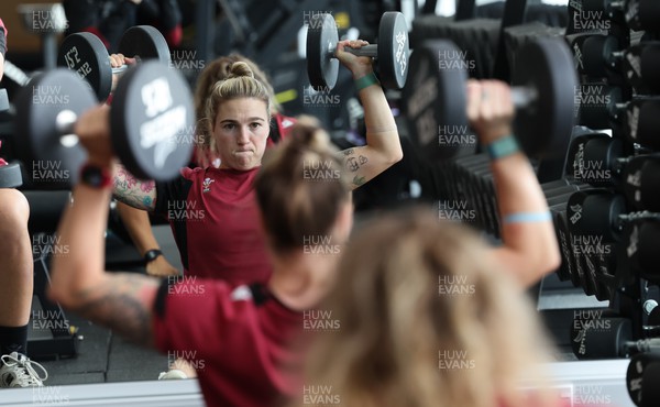 131023 - Wales Women Conditioning Session - Keira Bevan during a gym session on Wales’ first full day in Wellington, New Zealand ahead of the start of WXV1
