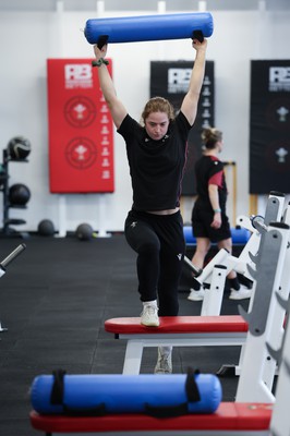 020424 - Wales Women’s Rugby Gym Session - Lisa Neumann during a gym session ahead of Wales’ next Women’s 6 Nations match against Ireland