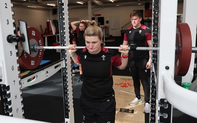 020424 - Wales Women’s Rugby Gym Session - Keira Bevan during a gym session ahead of Wales’ next Women’s 6 Nations match against Ireland