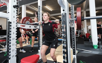 020424 - Wales Women’s Rugby Gym Session - Keira Bevan during a gym session ahead of Wales’ next Women’s 6 Nations match against Ireland