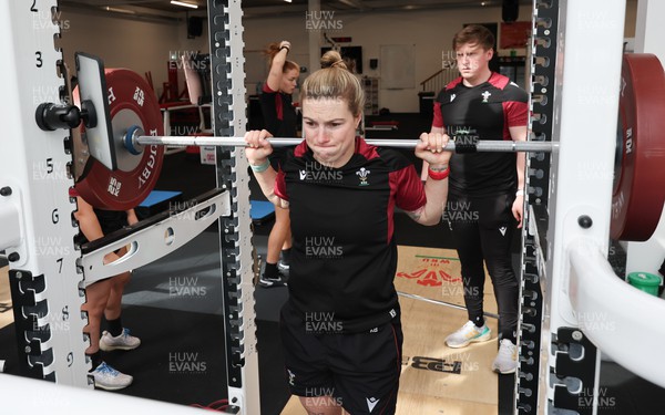020424 - Wales Women’s Rugby Gym Session - Keira Bevan during a gym session ahead of Wales’ next Women’s 6 Nations match against Ireland