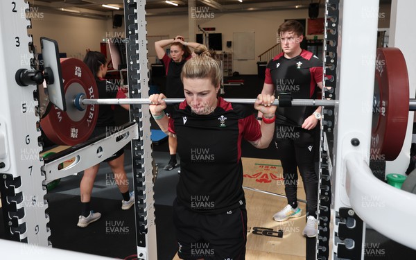 020424 - Wales Women’s Rugby Gym Session - Keira Bevan during a gym session ahead of Wales’ next Women’s 6 Nations match against Ireland