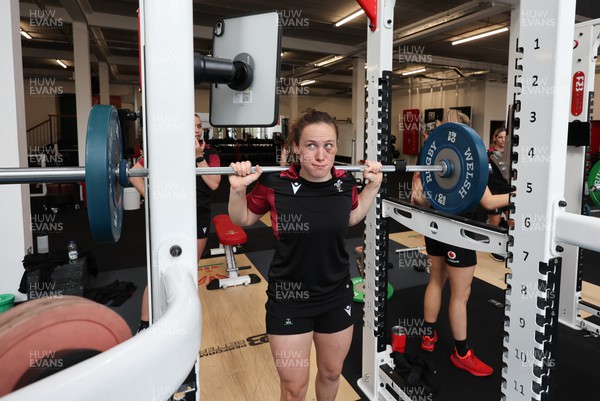 020424 - Wales Women’s Rugby Gym Session - Jenny Hesketh during a gym session ahead of Wales’ next Women’s 6 Nations match against Ireland