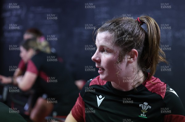 120324 - Wales Women Bike session -  Kate Williams during a bike session ahead of the start of the Women’s 6 Nations