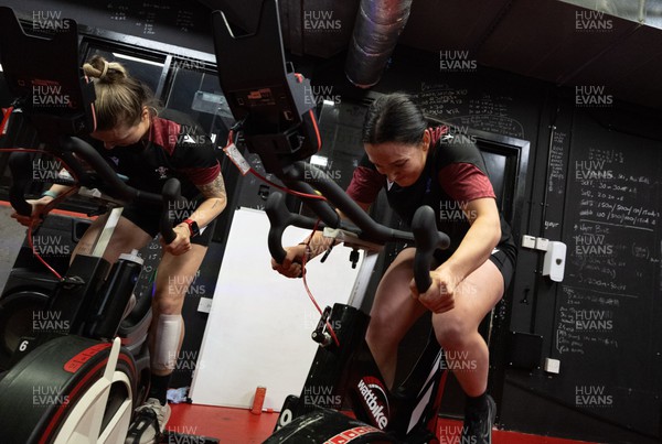 120324 - Wales Women Bike session -  Sian Jones during a bike session ahead of the start of the Women’s 6 Nations