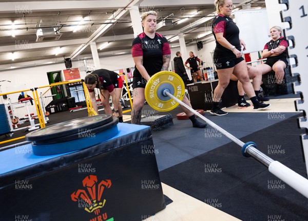 120324 - Wales Women Gym session - Donna Rose during a gym session ahead of the start of the Women’s 6 Nations