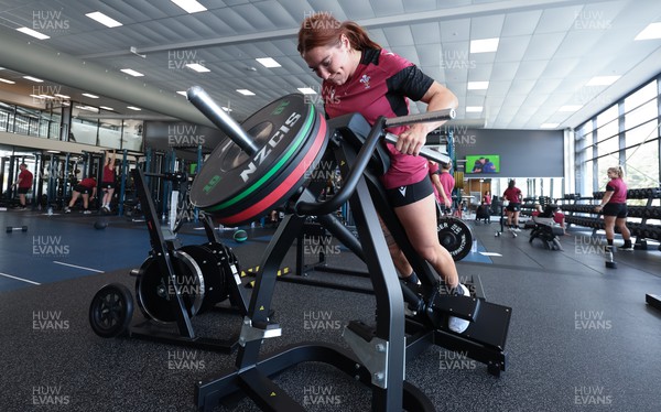 161023 - Wales Women Gym Session - Georgia Evans during a gym and weights session 