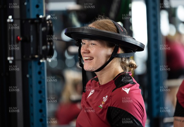 161023 - Wales Women Gym Session - Carys Cox during a gym and weights session 