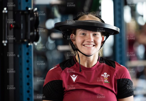 161023 - Wales Women Gym Session - Carys Cox during a gym and weights session 