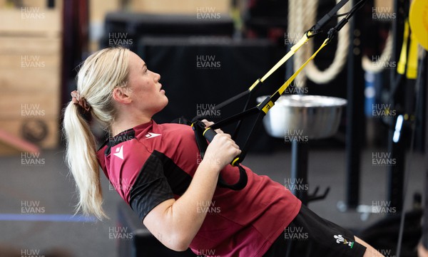 161023 - Wales Women Gym Session - Meg Webb during a gym and weights session 