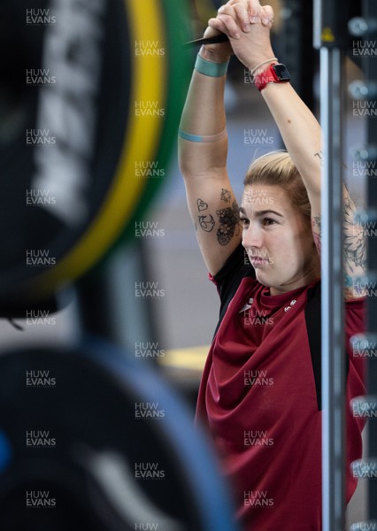 161023 - Wales Women Gym Session - Keira Bevan during a gym and weights session 