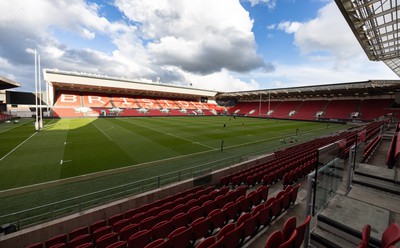 290324 - Wales Women Rugby Kickers Session - A general view of Ashton Gate ahead of the Guinness Women’s 6 Nations match against England 