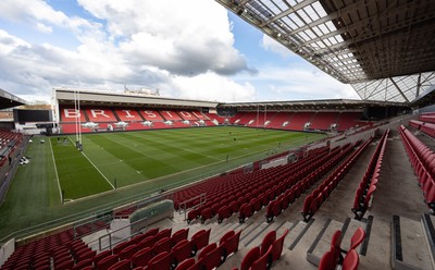 290324 - Wales Women Rugby Kickers Session - A general view of Ashton Gate ahead of the Guinness Women’s 6 Nations match against England 