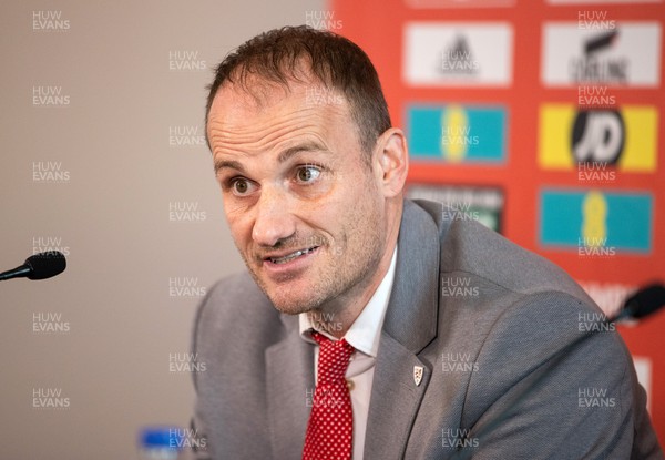 290224 - Picture shows FAW Chief Football officer Dr David Adams during a press conference for the New Cymru Women�s National Team Head Coach Rhian Wilkinson