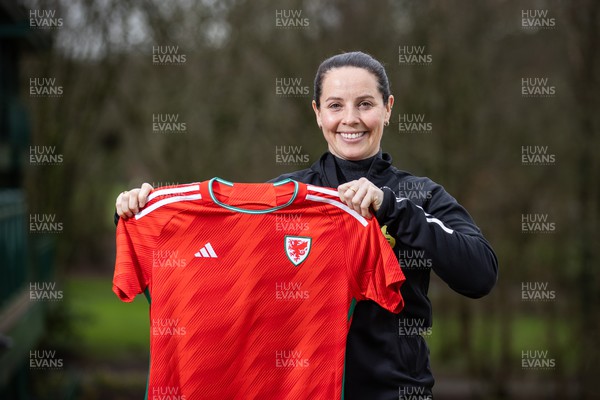 290224 - Picture shows New Cymru Women’s National Team Head Coach Rhian Wilkinson during a press conference at the Vale Resort hotel