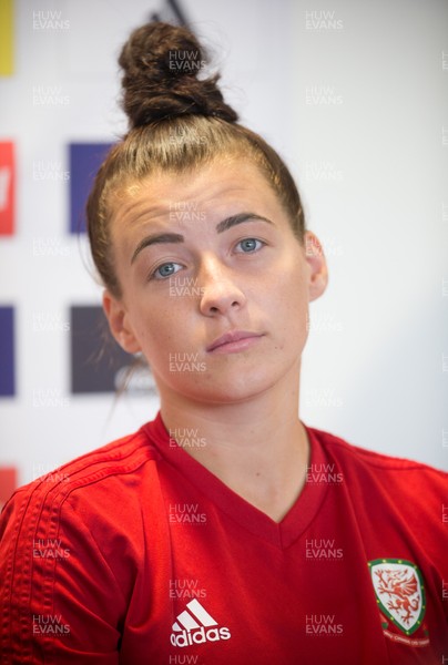 020919 - Wales Women's Media Conference and training session - Angharad James during media conference ahead of the Euro 2021 qualifying match against Northern Ireland