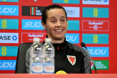 121026 - Wales Women Media Session - Wales Manager Rhian Wilkinson speaks to the press ahead of their upcoming World Cup play-off match against Albania