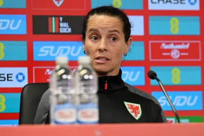 121026 - Wales Women Media Session - Wales Manager Rhian Wilkinson speaks to the press ahead of their upcoming World Cup play-off match against Albania